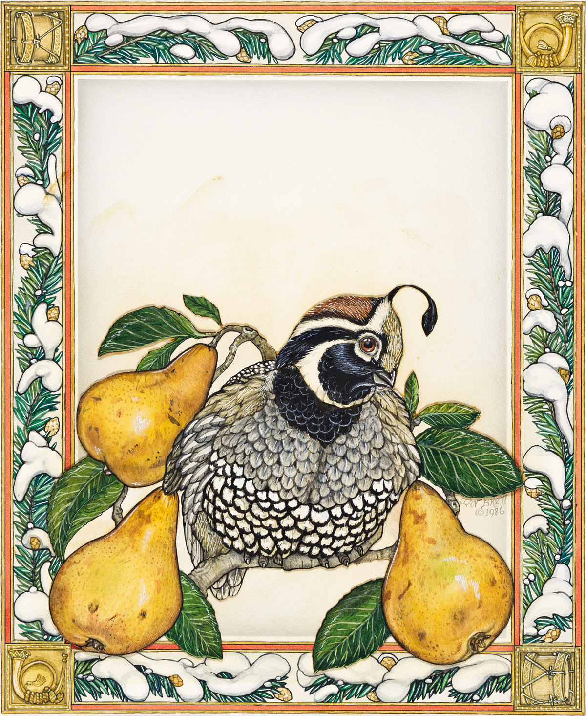 JAN BRETT (1949- ) A Partridge in a Pear Tree. [CHRISTMAS / CHILDRENS]